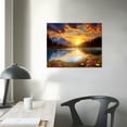 thumbnail image 3 of ARISTURING Sunset Nature Mountain Landscape Wall Art, Grand Teton Sunflower Scenery Canvas Pictures Wall Decor 20x16 inch National Park River Prints Painting Artwork Home Decoration, 3 of 4