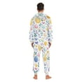 thumbnail image 4 of FORMRS Onesies Pajama for Adults Unisex Hoodie Winter Jumpsuit One Piece Sleepwear, Sizes S-2XL, Purple Easter Eggs, 4 of 7