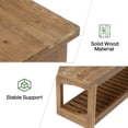 thumbnail image 4 of Tribesigns 63 Inch Solid Wood TV Stand for 27-70 Inch TVs, Rustic Media TV Console for Entertainment Center, Living Room, Bedroom, Brown, 4 of 9