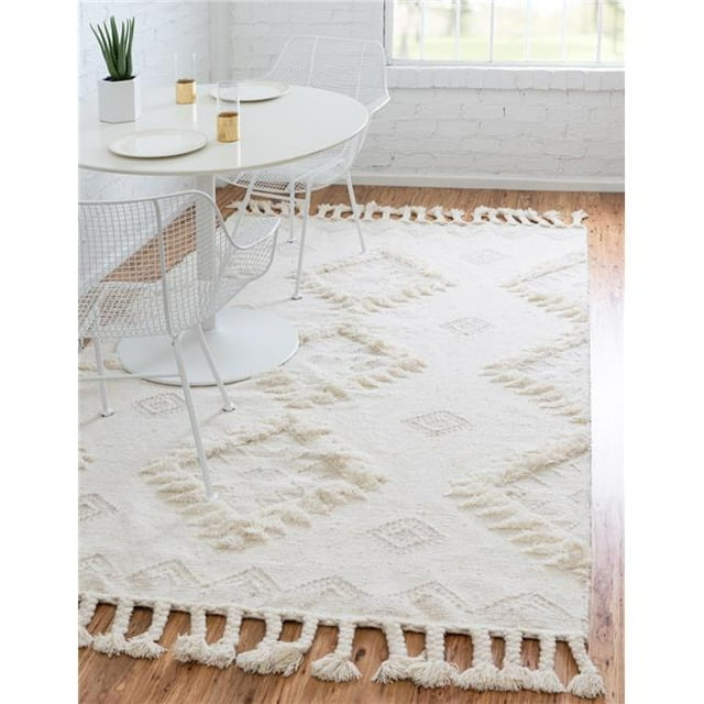 Unique Loom 3146904 Tapis Rectangulaire 8 x 11 Pi Mesa&44; Ivoire