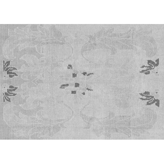 Ahgly Company Indoor Rectangle Abstract Gray Modern Area Rugs, 5' x 7'