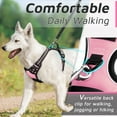 thumbnail image 4 of Dog Harness for Large Dogs, No Pull Service Vest with Reflective Strips and Control Handle, Adjustable and Comfortable for Easy Walking, No Choke Pet Harness with 2 Metal Rings, Pink, L, 4 of 9