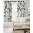thumbnail image 2 of Sage Green Grey Blackout Curtains 96 Inches Long for Bedroom,Geometric Circle Modern Abstract Simple Art Thermal Insulated Room Darkening Black Out Window Curtain Grommet Living Room Curtains, 2 of 8