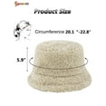 thumbnail image 4 of Spencer Winter Bucket Hat for Women Men Warm Cloche Hats Vintage Faux Fur Fisherman Cap "Beige", 4 of 7