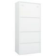 thumbnail image 4 of vidaXL Wardrobe White Steel Large Wardrobe Rectangular Modern, 4 of 10