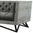 thumbnail image 3 of Armen Living Regis Contemporary Sofa in Grey Fabric with Black Metal Finish Legs and Antique Brown Nailhead Accents, 3 of 4