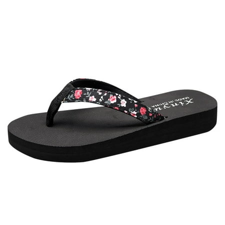 Flip Flops for Women Slipper Shoes Beach Sandals Sandals Ethnic Female Flat Bohemian Style Women S Sandals Flip Flops Cloth Multicolor 39