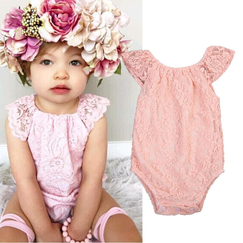 Newborn Infant Baby Girls Summer Romper Bodysuit Jumpsuit Sunsuit Clothes Outfit