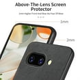 thumbnail image 3 of Case Designed for Google Pixel 9a, Fabric Texture Back +TPU Frame, Luxury Ultra Slim Shockproof Drop Protective Lightweight Anti-Slip Anti-Scratch Back Cover for Google Pixel 9a, Black, 3 of 9
