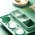 thumbnail image 4 of 2 moldes para cubitos de hielo, bandejas de hielo combinadas, molde para hielo con tapa, reutilizable, para bebidas frías, whisky, cócteles, 4 of 6