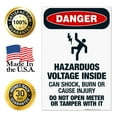 thumbnail image 7 of Hazardous Voltage Inside Can Shock, Burn Or Cause Injury Sign, OSHA Danger Sign, 24x36 Corrugated Plastic, 7 of 7