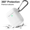 thumbnail image 3 of AirPods Case, Full Protective Silicone AirPods Accessories Cover Compatible with AirPods 1&2 Wireless and Wired Charging Case(Front LED Visible),White, 3 of 8