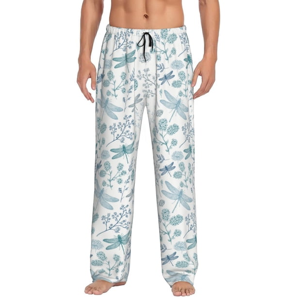 Balery Dragonfly Pantalones de pijama para hombre, pijama ultraligero, pantalón de descanso-Large
