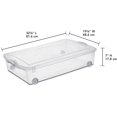 thumbnail image 3 of Sterilite 47 Liter Wheeled Underbed Latch Box - Silver, 3 of 3
