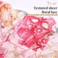 thumbnail image 3 of JASGOOD Corset Top for Women Textured Sheer Floral Lace Bustiers Cincher Lace-up Corset Overbust Top, 3 of 8