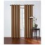 Eclipse Round and Round Pattern Blackout Grommet Top Window Curtain Panel, Brown, 52x84