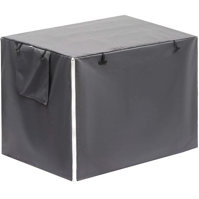 Cubierta De Jaula Para Perros Adecuada Para Jaula De Alambre Cubierta Antipolvo Para Exteriores Negro 124.5*79*84cm. Afortunado Sencillez