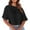 Black, variant on SNKSDGM Women's Plus Casual Easter Shirts Womens Tops Summer Casual Women's Crew Neck Cropped T Shirts Short Sleeve Loose Shoulder Crop Tee Tops Womens Shirts Dressy Casual Black