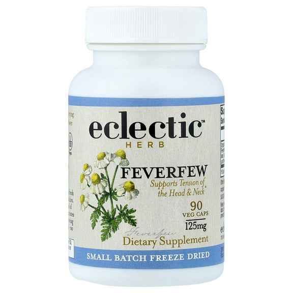 Eclectic Herb Feverfew, 125 mg, 90 Veg Caps