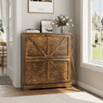 thumbnail image 2 of Semiocthome Shoe Cabinet with 2 Flip Drawers 16 Pairs,Narrow Shoe Storage Cabinet for Entryway,Rustic Brown, 2 of 7