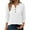 Womens Tops White, variant on Womens Knitted Ribbed Fall Sweaters, 3/4 Sleeve Pullover for Women Fashion Loose Fit Cropped Notch V Neck Sweaters with Buttons