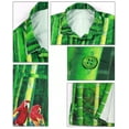 thumbnail image 4 of HAPPY BAY Men's Hawaiian Shirts Short Sleeve Button Down Shirt Men's Summer Shirts Casual Beach Holiday Hawaii Shirts for Men Funny 3XL Bamboos, Green, 4 of 4
