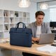 thumbnail image 1 of Bolso portátil Bolsa de hombro mensajero Funda de cuaderno de 14 pulgadas • Tela de agua elegante • Protección contra forros suaves • Compartimentos extra • Correa ergonómica, 1 of 6