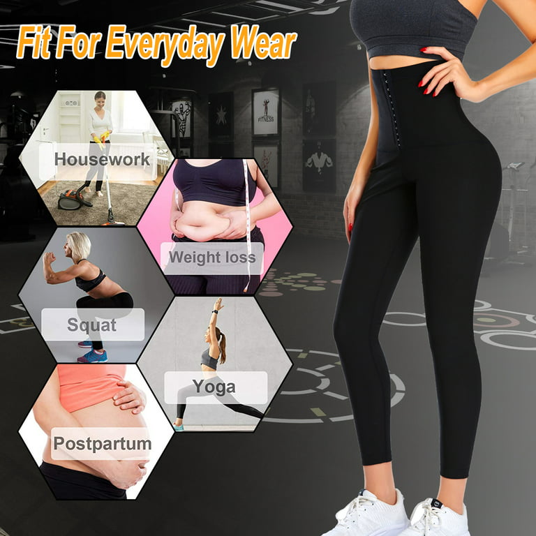 QRIC Thermo Sweat Sauna Pants for Women High Waist Trainer Slimming  Leggings Compression Workout Body Shaper Thighs