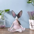 thumbnail image 1 of Figuritas de gato de Buda estatua de meditación de animales escultura Wdftyju artística de gato modelo de muñeca juguetes de Gato sin Pelo regalos decoración del hogar, 1 of 7