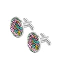 thumbnail image 2 of Easter Elegant Silver Stainless Steel Men's Cufflinks Set for Formal Attire - Ideal for Weddings and Business Meetings, 2 of 6