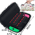 thumbnail image 3 of Herdesigns Wildflower Floral Plant Leaves Flower Carrying Case for Nintendo Switch OLED Model 2021 & Switch 2017 with 20 Game Card Slots, Portable Travel Carry Case for Accessories and Console, 3 of 8