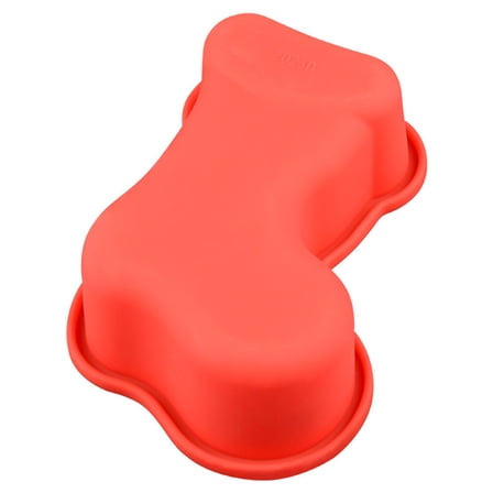 OFFIGAM 5-Pack Red Silicone Christmas Stocking Molds Nonstick Jelly Cake Candy Baking Molds for
