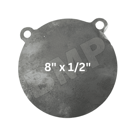 AR500 Steel Gong Shooting Target 1/2 - 8 Round - 2-Hole