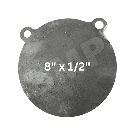 AR500 Steel Gong Shooting Target 1/2" – 8" Round – 2-Hole