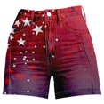 thumbnail image 4 of HEILAU Independence Day Shorts for Women 4th of July Casual High Waisted Twill With Loose Fit Artistic Retro Print And Pocket Workout Shorts, 4 of 4