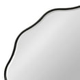 thumbnail image 4 of Kate and Laurel Viona Modern Scalloped Round Mirror, 26 Inch Diameter, Black, Decorative Wavy Circle Mirror with Unique Rippled Edge for Use as Bathroom Vanity Mirror, 4 of 8