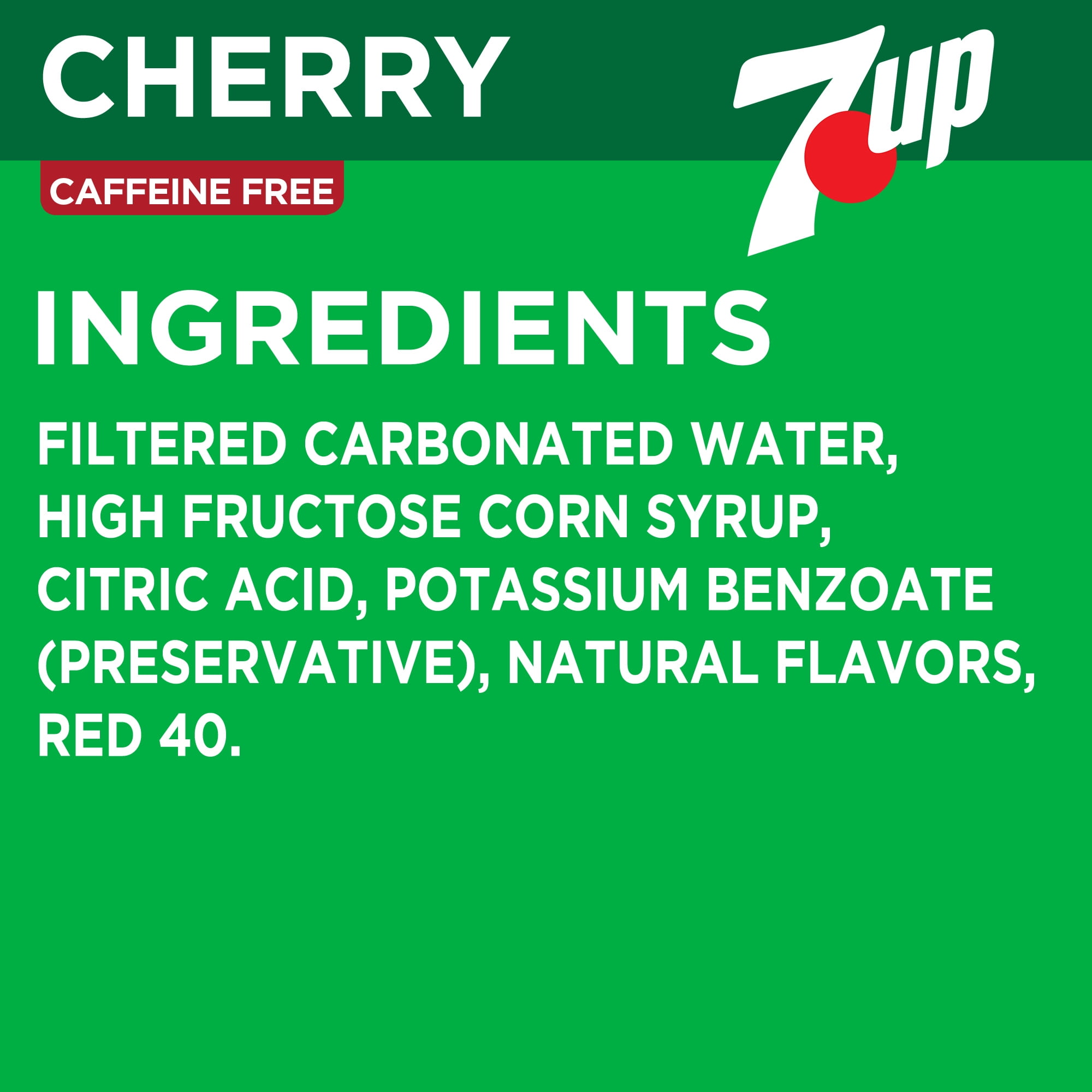 7UP Caffeine Free Cherry Soda Pop, 12 fl oz, 12 Pack Cans