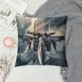 thumbnail image 2 of Orinice Fighter Jet Clouds War Graphic Decorative Throw Pillow Cover for Home Couch Living Room Bed Sofa - Aesthetic Decor, All Year Round Use, 1PC 24x24in, 2 of 5