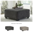 thumbnail image 5 of Bowery Hill Contemporary Fabric Gray Oversized Accent Ottoman, 5 of 7
