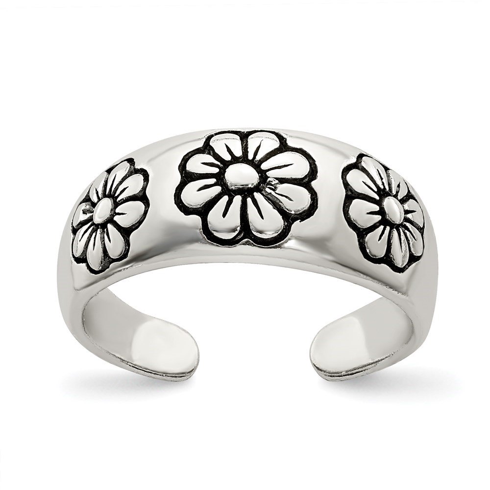 Auriga 925 Sterling Silver Antiqued Toe Ring for Women