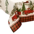 thumbnail image 2 of Elrene Home Fashions Vintage Christmas Tree Farm Holiday Rectangle Tablecloth, Multicolor, 60" x 102" Rectangle, 2 of 4
