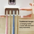 thumbnail image 3 of 3Types Hands Free Automatic Toothpaste Dispenser Toothbrush Cup Holder Set With Wall Mount Stand Bathroom Accessories Home Decor, 3 of 11