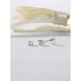 thumbnail image 3 of 14k White Gold 1/4Ct TDW Round-Cut Diamond Solitaire Stud Earrings, 3 of 6