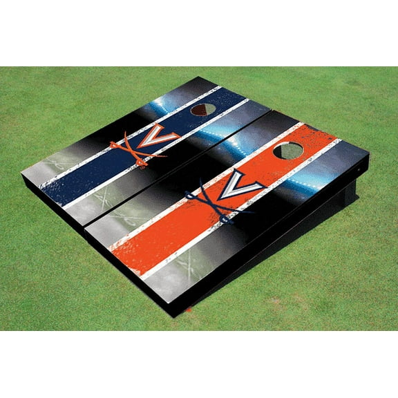 University of Virginia Field Long Strip Alternating Themed Cornhole Board