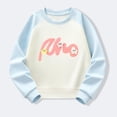 thumbnail image 2 of Girls Sweatshirts Cotton Crewneck Cute Printed Long Sleeve Casual Dressy Blouse Loose Pullover Tops,3 Years, 2 of 3