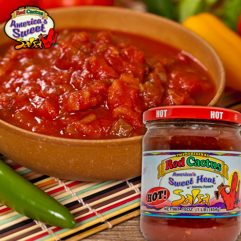 Red Cactus America's Sweet Heat Salsa with Jalapeno Peppers, Hot