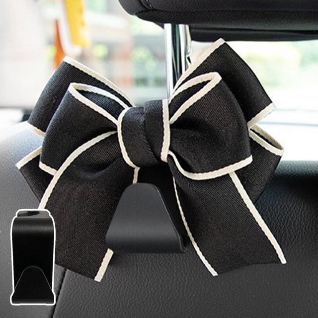 Creative Butterfly Shape Car Seat Back Hook, Multi-Function Auto Storage Hanger, Durable ABS Interior Organizer for Groceries & Bags, Black