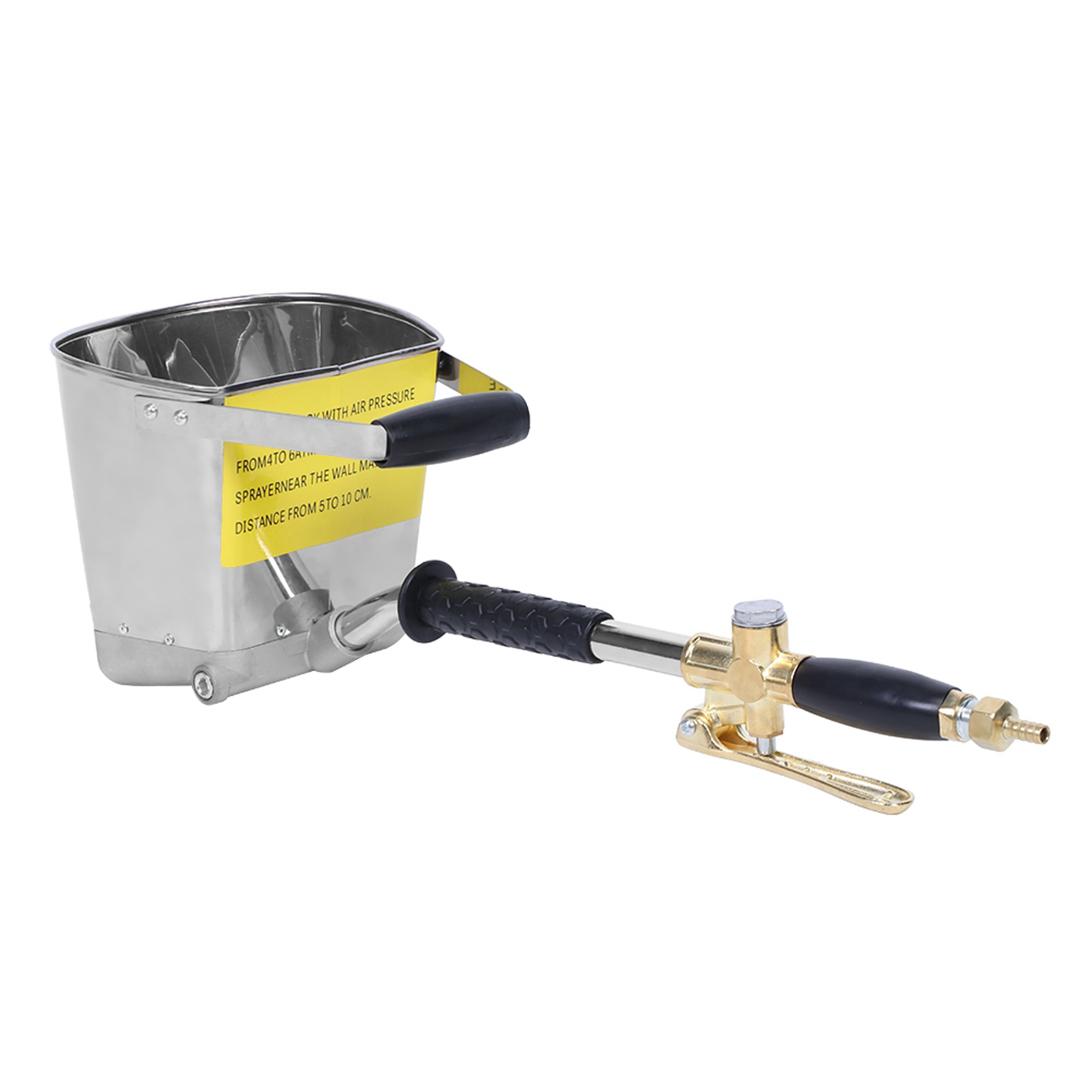 Pulverizador De Mortero Neumático - Kit De 4 Piezas Con Diseño De 18 Mm, Para Aplicar Estuco En Paredes Interiores Y Exteriores