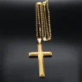thumbnail image 4 of 14K Yellow Gold Jesus Christ Cross Necklace for Men Women Big Hip Hop Necklaces Birthday Gift for Boyfriend, 4 of 6