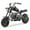 Black, variant on QEASET Gas Mini Chopper Bike, 49.4 CC 2-Stroke Dirt Bike with Big Headlight, Rear Shock Absorber, Metal Frame, Disc Brakes, Max Load 165Lbs, Up to 20Mph, Gary